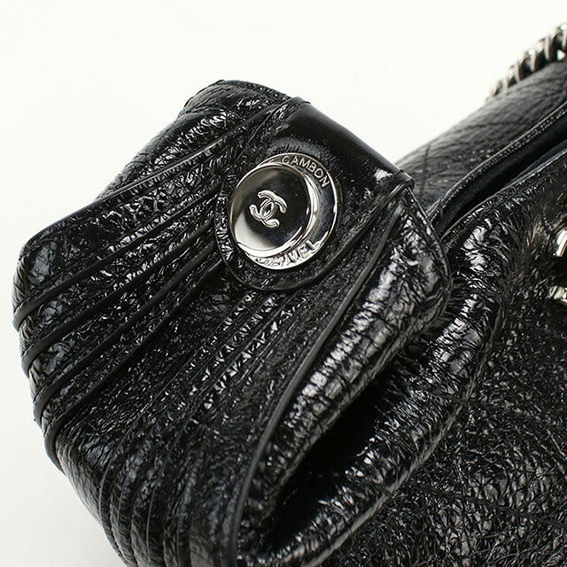 中古 シャネル ショルダーバッグ レディース ブランド CHANEL シェブロン チェーンショルダーバッグ 25737038 ブラック バッグ USDCH95030011
