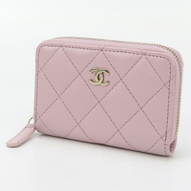 中古 シャネル 小銭入れ レディース ブランド CHANEL マトラッセ ジップコインパース AP0216 ピンク 財布 USDCH95794011