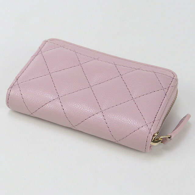 中古 シャネル 小銭入れ レディース ブランド CHANEL マトラッセ ジップコインパース AP0216 ピンク 財布 USDCH95794011