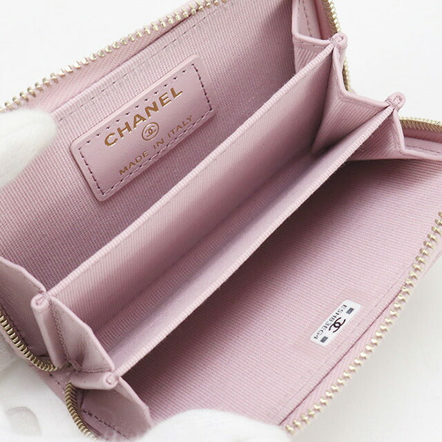 中古 シャネル 小銭入れ レディース ブランド CHANEL マトラッセ ジップコインパース AP0216 ピンク 財布 USDCH95794011