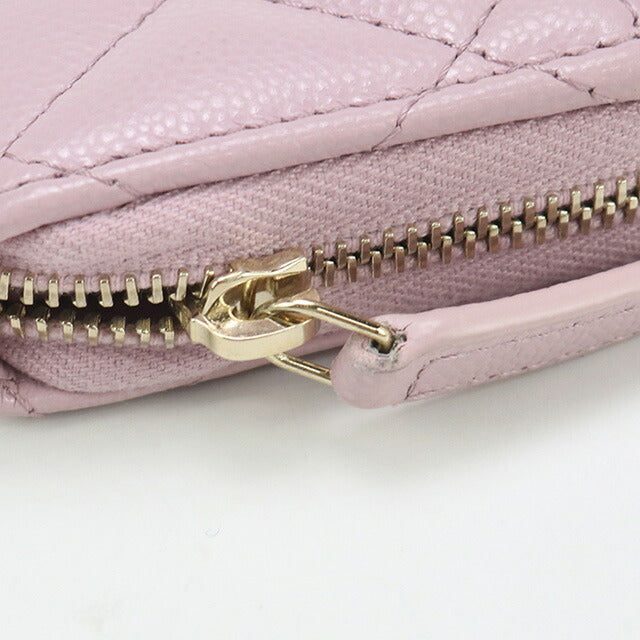 中古 シャネル 小銭入れ レディース ブランド CHANEL マトラッセ ジップコインパース AP0216 ピンク 財布 USDCH95794011