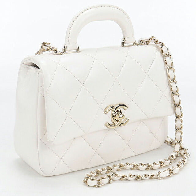 中古 シャネル ハンドバッグ レディース ブランド CHANEL マトラッセ 2WAY ホワイト バッグ USDCH96045011