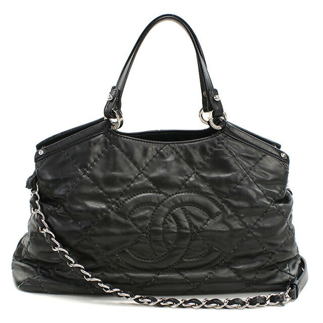 中古 シャネル トートバッグ レディース ブランド CHANEL ワイルドステッチ 2WAYトートバッグ レザー 16163043 ブラック バッグ USDCH96147011