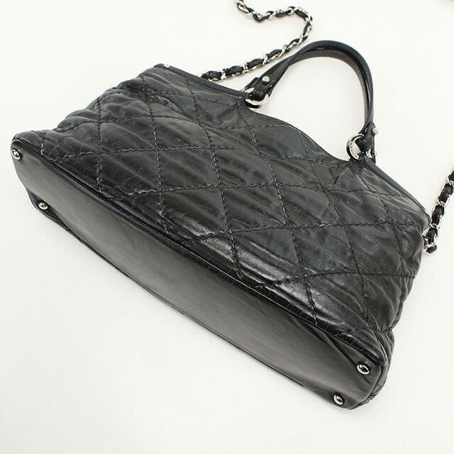 中古 シャネル トートバッグ レディース ブランド CHANEL ワイルドステッチ 2WAYトートバッグ レザー 16163043 ブラック バッグ USDCH96147011