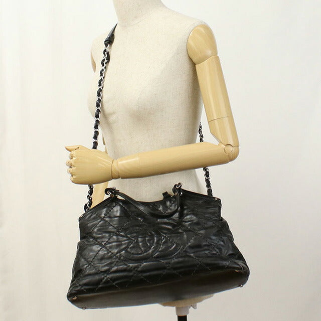 中古 シャネル トートバッグ レディース ブランド CHANEL ワイルドステッチ 2WAYトートバッグ レザー 16163043 ブラック バッグ USDCH96147011