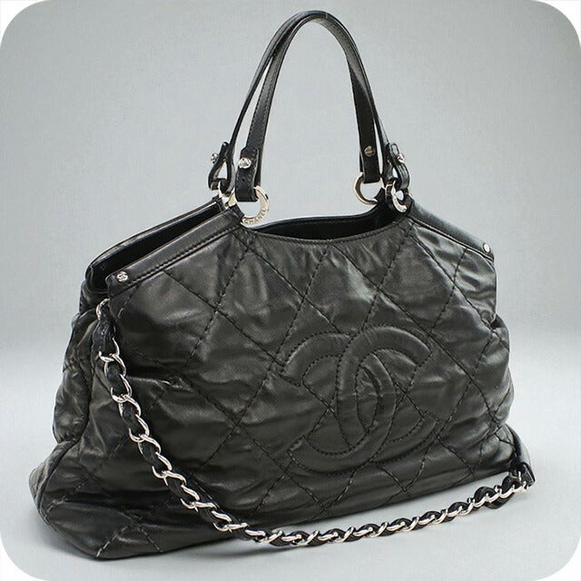 中古 シャネル トートバッグ レディース ブランド CHANEL ワイルドステッチ 2WAYトートバッグ レザー 16163043 ブラック バッグ USDCH96147011