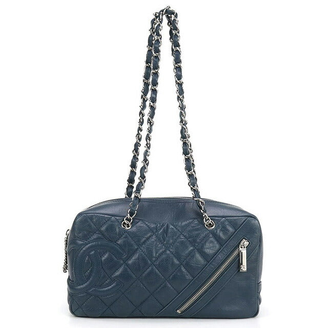 中古 シャネル ショルダーバッグ レディース ブランド CHANEL チェーン レザー ブルー バッグ USDCH96234011