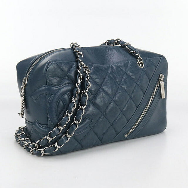 中古 シャネル ショルダーバッグ レディース ブランド CHANEL チェーン レザー ブルー バッグ USDCH96234011