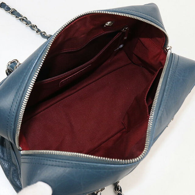 中古 シャネル ショルダーバッグ レディース ブランド CHANEL チェーン レザー ブルー バッグ USDCH96234011