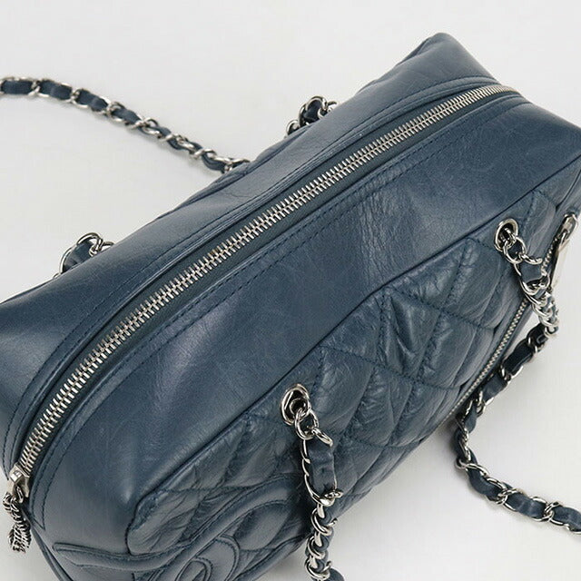 中古 シャネル ショルダーバッグ レディース ブランド CHANEL チェーン レザー ブルー バッグ USDCH96234011