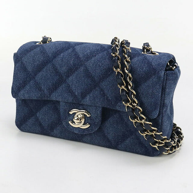 中古 シャネル 斜め掛け ショルダーバッグ レディース ブランド CHANEL マトラッセ チェーン ブルー バッグ USDCH97286011