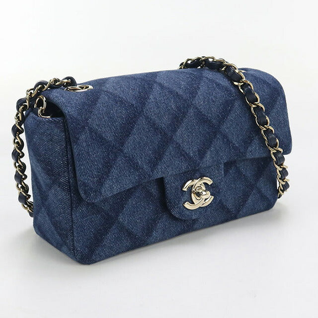 中古 シャネル 斜め掛け ショルダーバッグ レディース ブランド CHANEL マトラッセ チェーン ブルー バッグ USDCH97286011