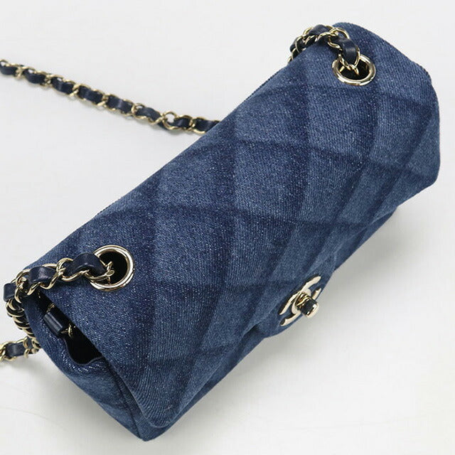 中古 シャネル 斜め掛け ショルダーバッグ レディース ブランド CHANEL マトラッセ チェーン ブルー バッグ USDCH97286011