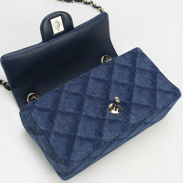 中古 シャネル 斜め掛け ショルダーバッグ レディース ブランド CHANEL マトラッセ チェーン ブルー バッグ USDCH97286011