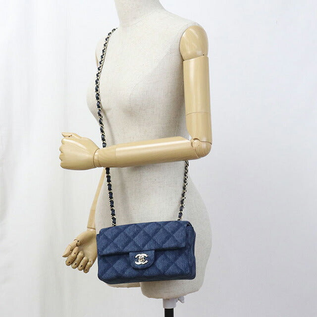 中古 シャネル 斜め掛け ショルダーバッグ レディース ブランド CHANEL マトラッセ チェーン ブルー バッグ USDCH97286011