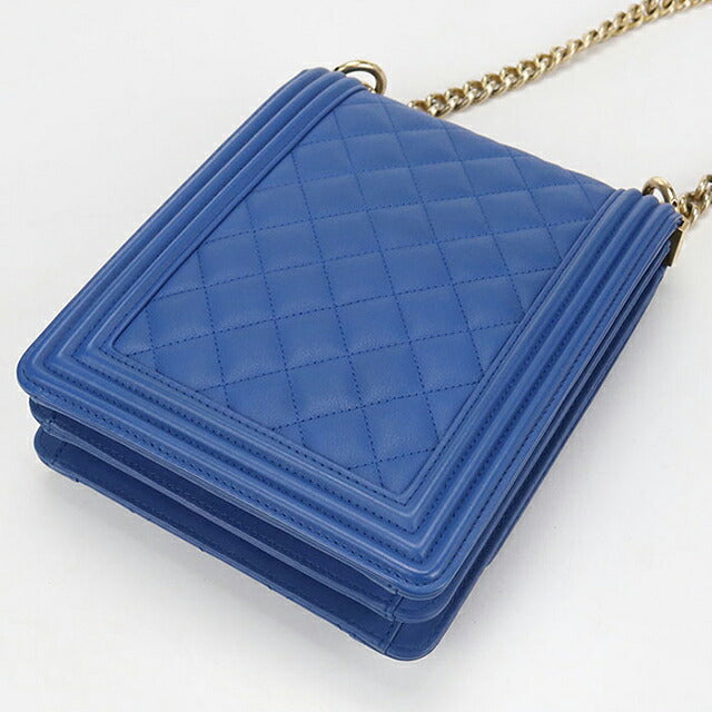 中古 シャネル ショルダーバッグ レディース ブランド CHANEL ボーイシャネル チェーン 2WAY ブルー バッグ USDCH98025011