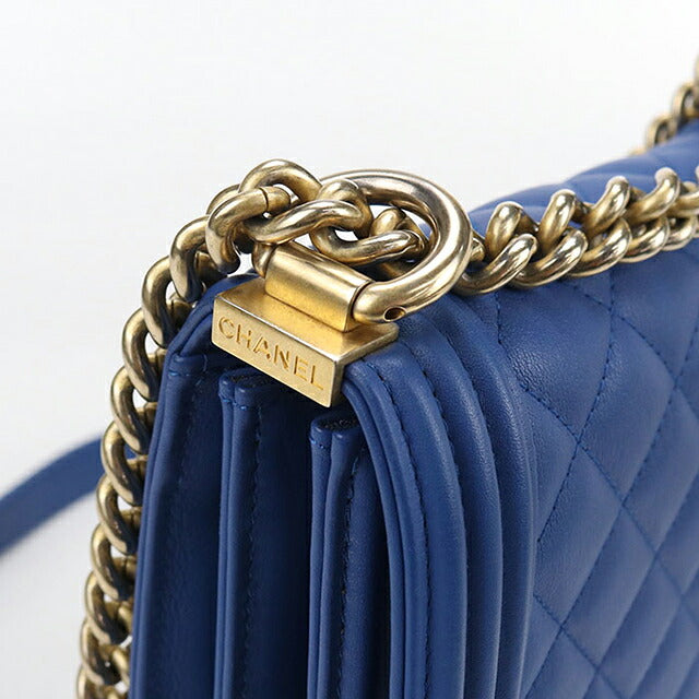 中古 シャネル ショルダーバッグ レディース ブランド CHANEL ボーイシャネル チェーン 2WAY ブルー バッグ USDCH98025011