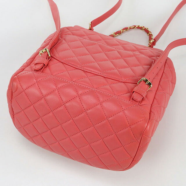 中古 シャネル リュック レディース ブランド CHANEL マトラッセ バックパック CH98057 レッド バッグ USDCH98057011