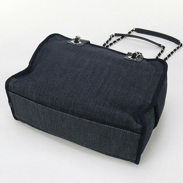 中古 シャネル ボストンバッグ レディース ブランド CHANEL ドーヴィル ボーリングバッグ 2WAY ネイビー バッグ USDCH98635011