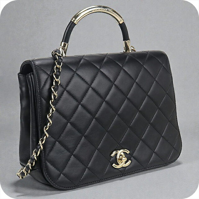 二手 CHANEL 手提包 女士品牌 CHANEL Matelasse 2WAY 黑色包 USDCH98948011