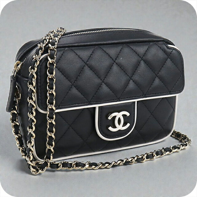 中古 シャネル 斜め掛け ショルダーバッグ レディース ブランド CHANEL マトラッセ チェーン ブラック バッグ USDCH99529011
