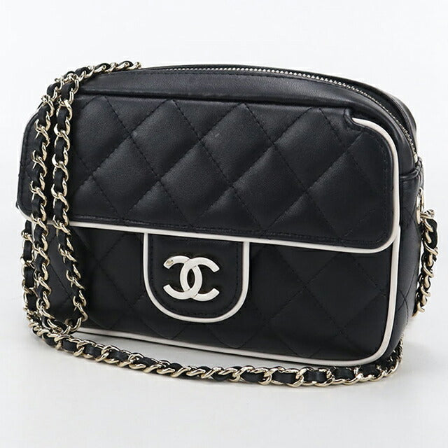 中古 シャネル 斜め掛け ショルダーバッグ レディース ブランド CHANEL マトラッセ チェーン ブラック バッグ USDCH99529011