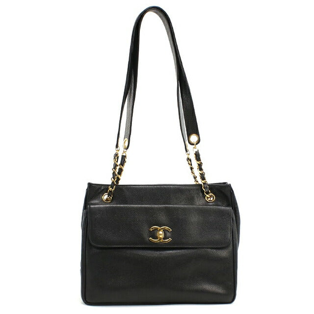 中古 シャネル トートバッグ レディース ブランド CHANEL ココマーク チェーン ブラック バッグ USDCH99541011
