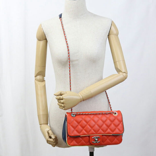 二手 CHANEL 斜挎单肩包 女士品牌 CHANEL Matelasse 2WAY 链条橙色包 USDCH99564011