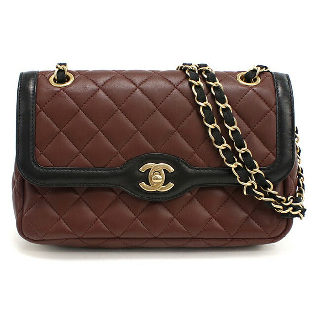 二手 CHANEL 单肩包 女士品牌 CHANEL 马特拉斯链条酒红色包 USDCH99767011