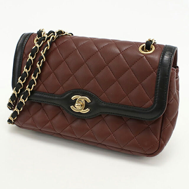 二手 CHANEL 单肩包 女士品牌 CHANEL 马特拉斯链条酒红色包 USDCH99767011