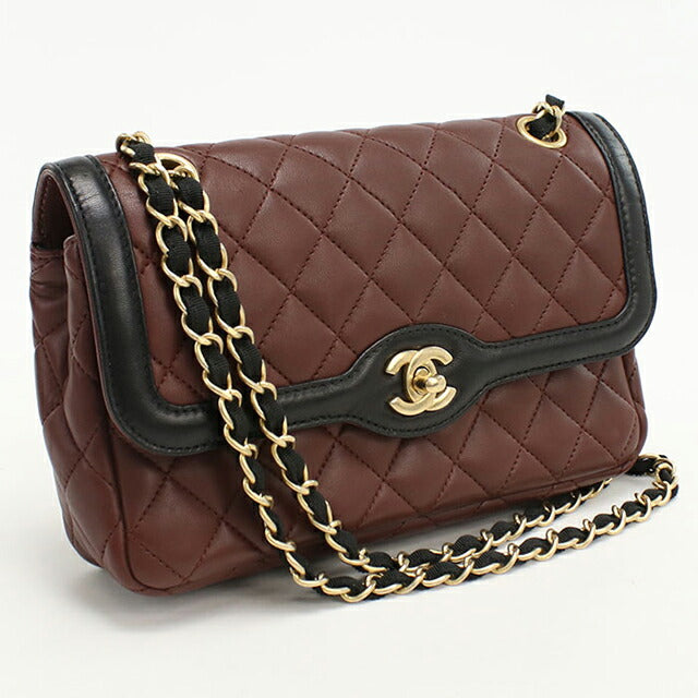 二手 CHANEL 单肩包 女士品牌 CHANEL 马特拉斯链条酒红色包 USDCH99767011