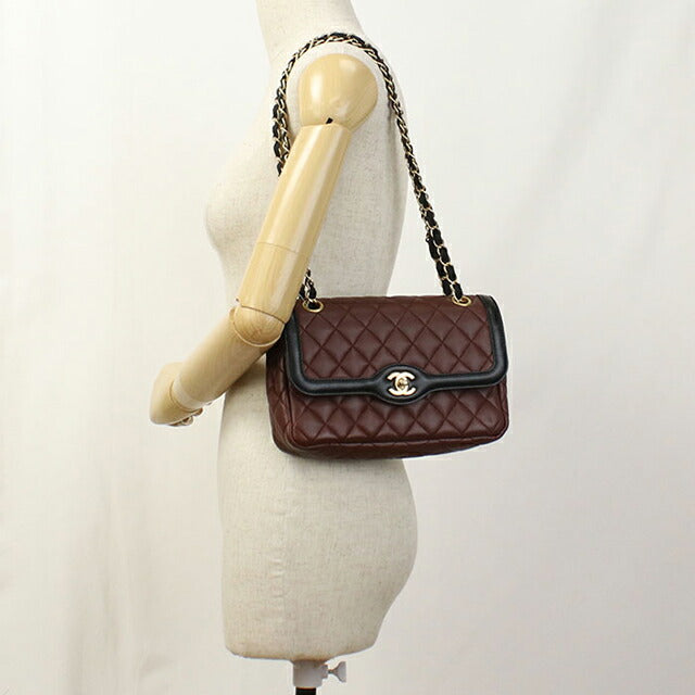 二手 CHANEL 单肩包 女士品牌 CHANEL 马特拉斯链条酒红色包 USDCH99767011