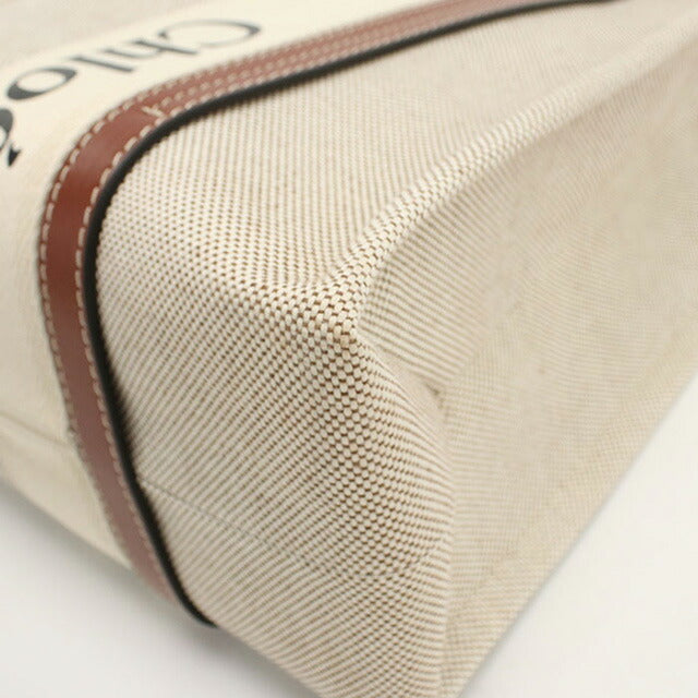 Used Chloe tote bag ladies brand CHLOE Woody CHC22A383I2690U beige bag USDCL98334011