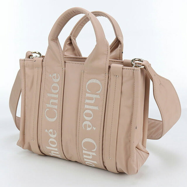 中古 クロエ トートバッグ レディース ブランド CHLOE ウッディ スモール 2WAY ピンク バッグ USDCL99122011