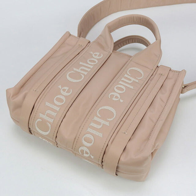 中古 クロエ トートバッグ レディース ブランド CHLOE ウッディ スモール 2WAY ピンク バッグ USDCL99122011