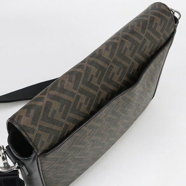 中古 フェンディ 斜め掛け ショルダーバッグ メンズ ブランド FENDI ダイアゴナル レザー 7VA521 A9XS ブラウン バッグ USDFE100515011