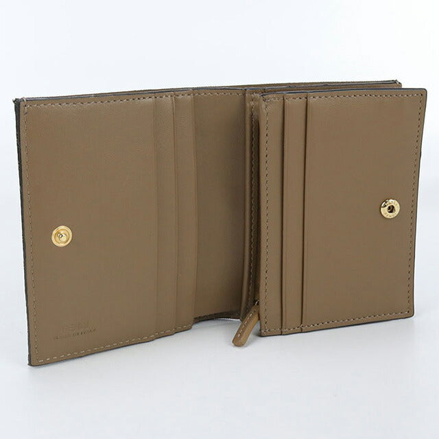 Used Fendi Bifold Wallet Ladies Brand FENDI FF Logo Baguette 8M0420 A98P Brown Wallet USDFE100687011