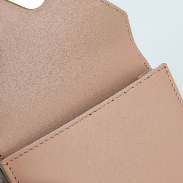 中古 フェンディ 三つ折り財布 レディース ブランド FENDI コンパクト財布 レザー 8M0480 ピンク 財布 USDFE100905011