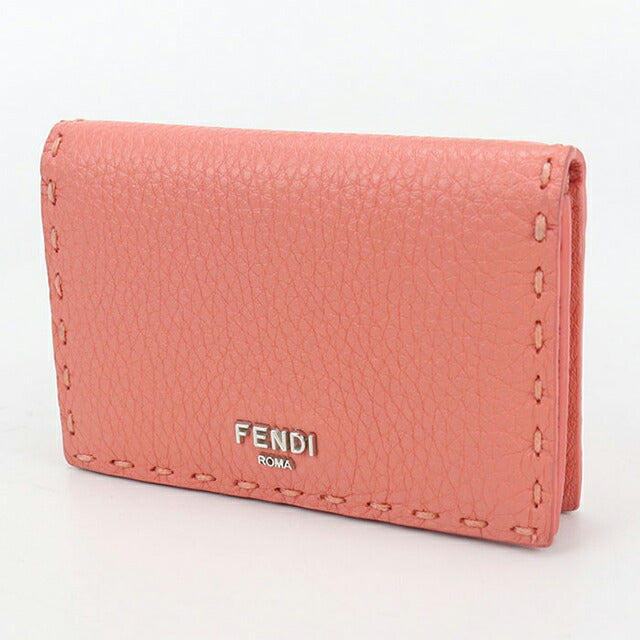 中古 フェンディ 名刺入れ レディース ブランド FENDI セレリアカードケース 8M0501 ピンク 小物 USDFE104150011