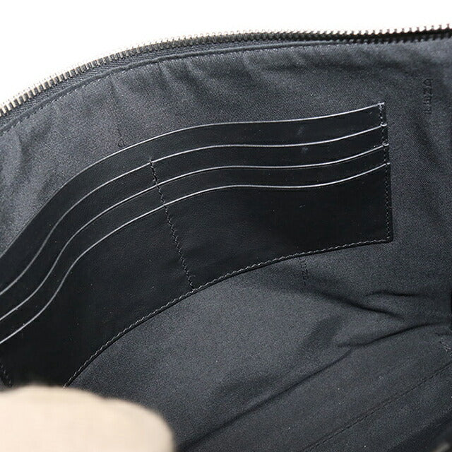 中古 フェンディ クラッチバッグ メンズ ブランド FENDI ダイアゴナル レザー 7VA491 ブラック USDFE104725011