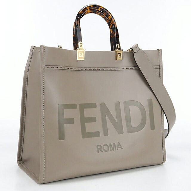 中古 フェンディ トートバッグ レディース ブランド FENDI サンシャイン ミディアム 2WAY 8BH386 グレー USDFE105170011