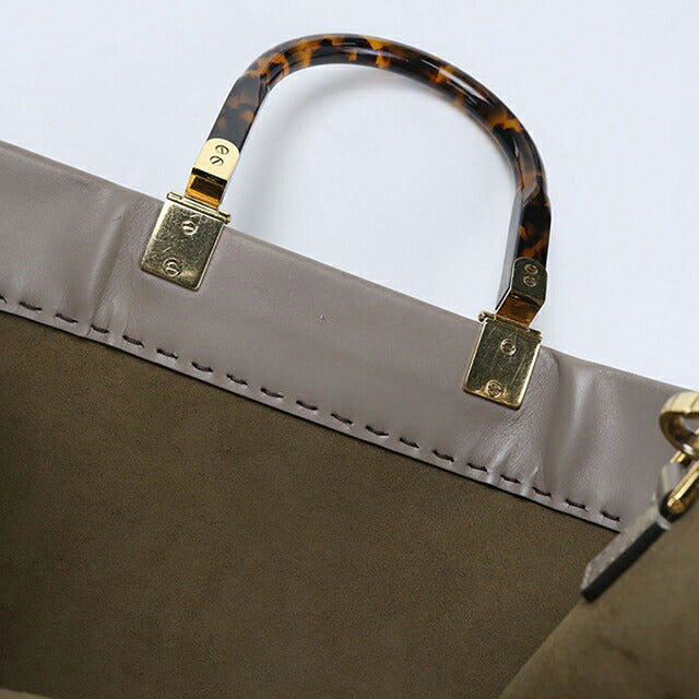 中古 フェンディ トートバッグ レディース ブランド FENDI サンシャイン ミディアム 2WAY 8BH386 グレー USDFE105170011