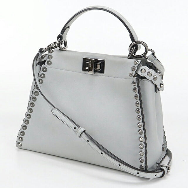 Used Fendi Handbag Ladies Brand FENDI Peekaboo 2WAY 8BN244 Gray USDFE106589011