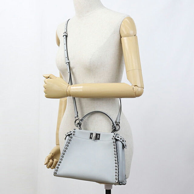 Used Fendi Handbag Ladies Brand FENDI Peekaboo 2WAY 8BN244 Gray USDFE106589011