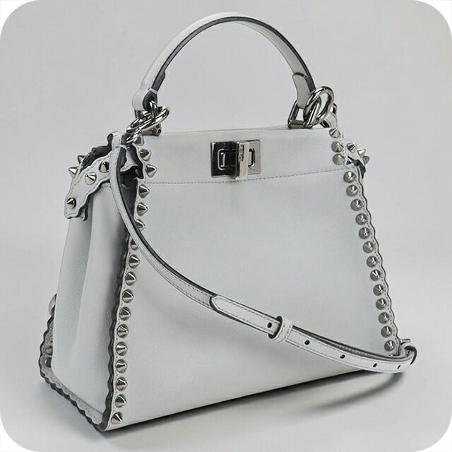 Used Fendi Handbag Ladies Brand FENDI Peekaboo 2WAY 8BN244 Gray USDFE106589011