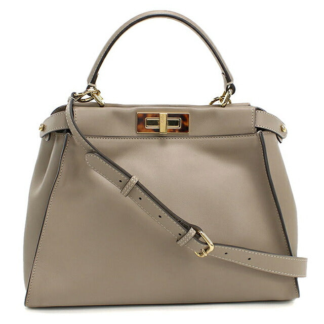 中古 フェンディ ハンドバッグ レディース ブランド FENDI ピーカブー 2WAY 8BN290 グレー USDFE107467011