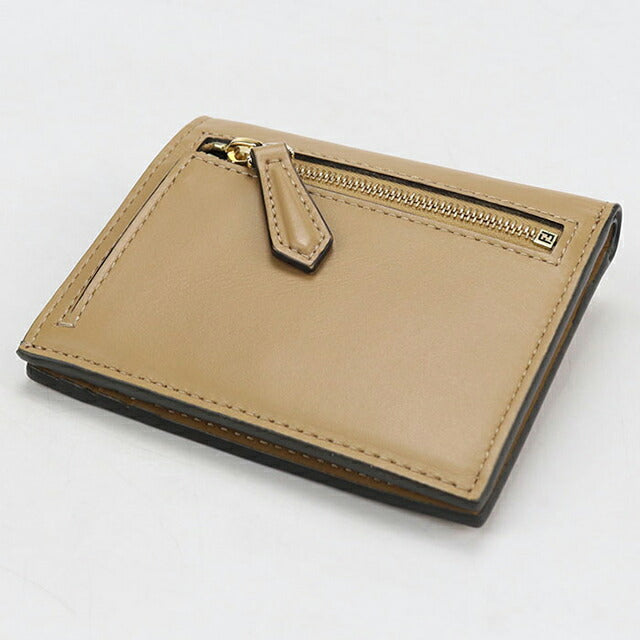 中古 フェンディ 二つ折り財布 二折財布 レディース ブランド FENDI 8M0468 ベージュ 財布 USDFE107849011