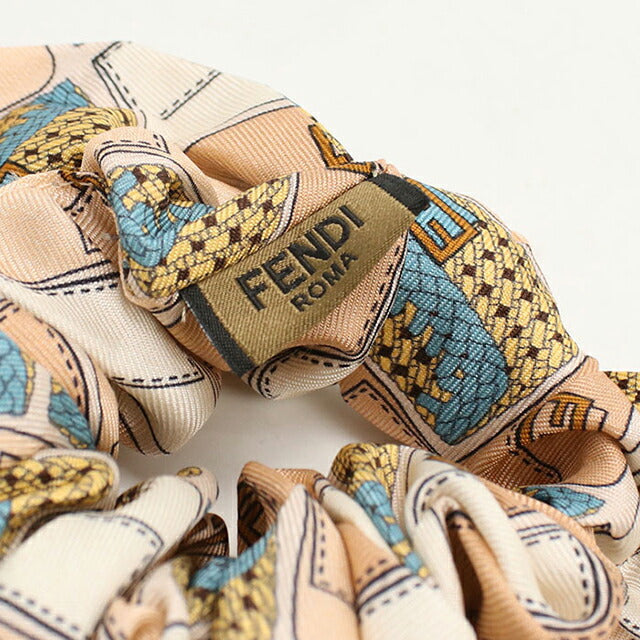中古 フェンディ シュシュ レディース ブランド FENDI ズッカ 2個セット ピンク ヘアアクセサリー USDFE108301011
