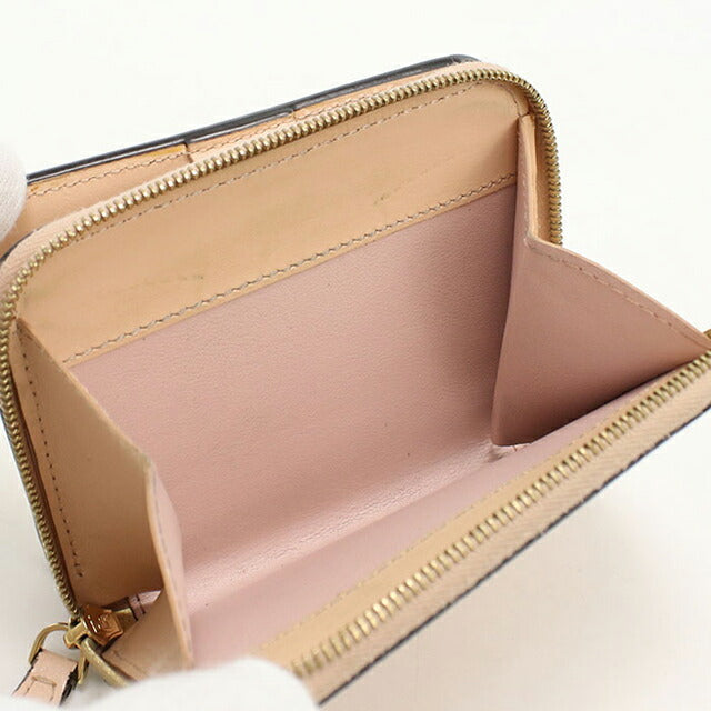 中古 フェンディ 二つ折り財布 二折財布 レディース ブランド FENDI エフ イズ フェンディ 8M0407 ピンク USDFE108814011