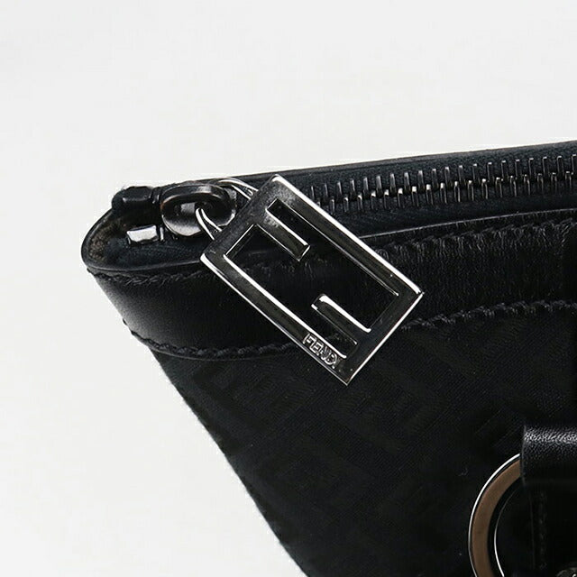 中古 フェンディ トートバッグ レディース ブランド FENDI ズッキーノ レザー 8BH196 ブラック USDFE109945011